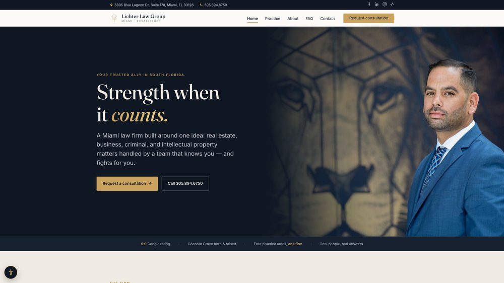 Website we designed and built for EJLPA, Law Firm