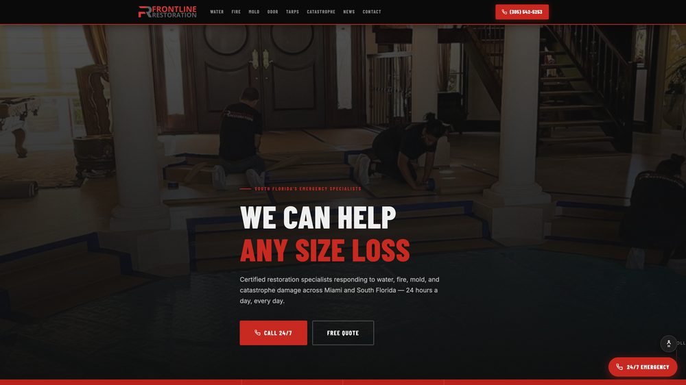 Frontline Restoration website