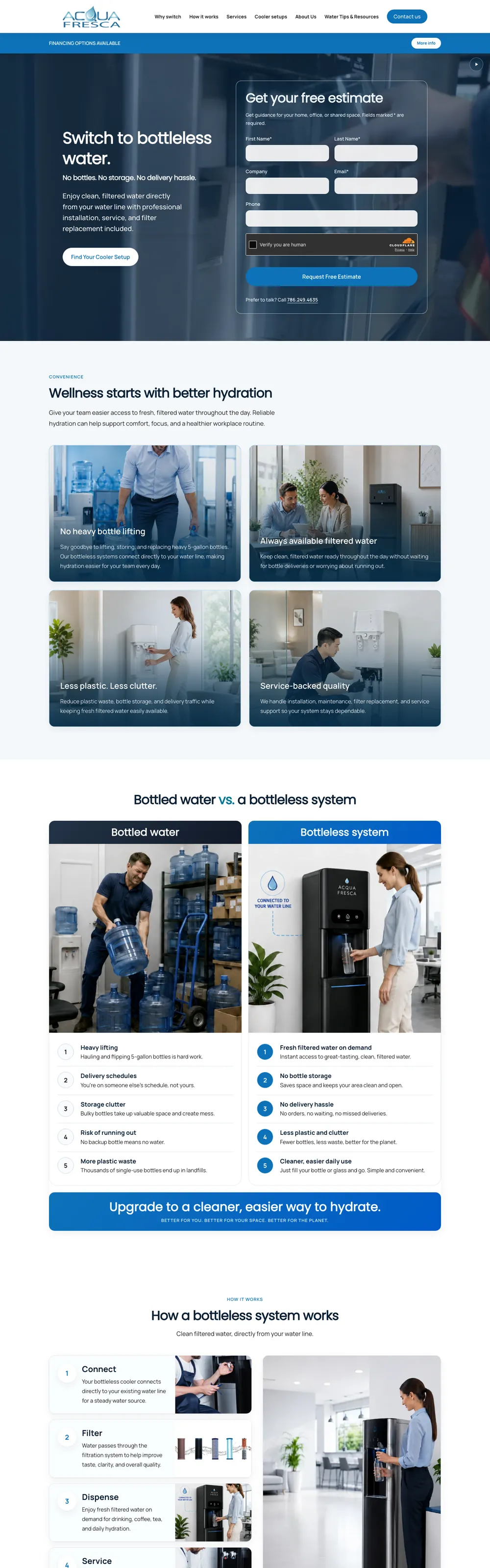 Sitio web que diseñamos y construimos para Acqua Fresca
