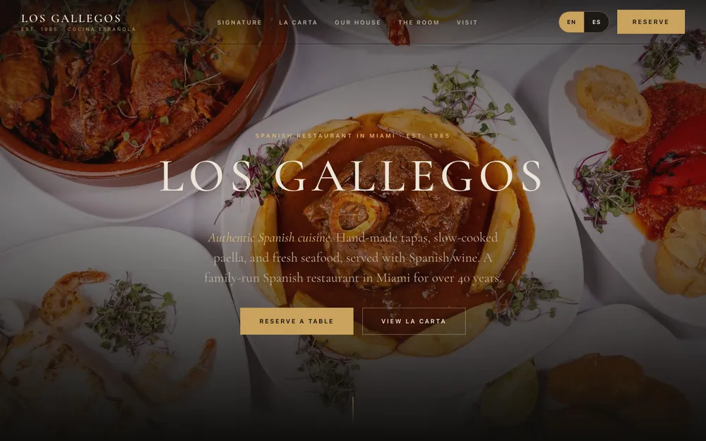 Website we designed and built for Los Gallegos