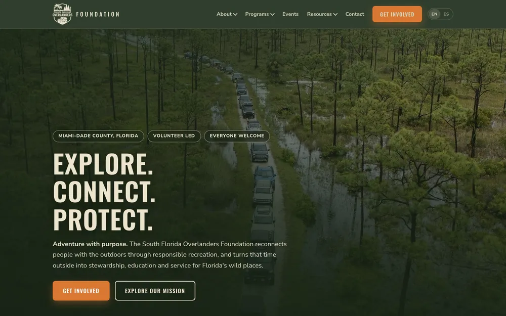 Website we designed and built for SOFLO Overlander