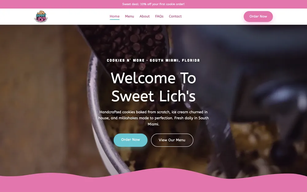 Sitio web de Sweet Lich's, diseñado y construido por ThatsKrispy
