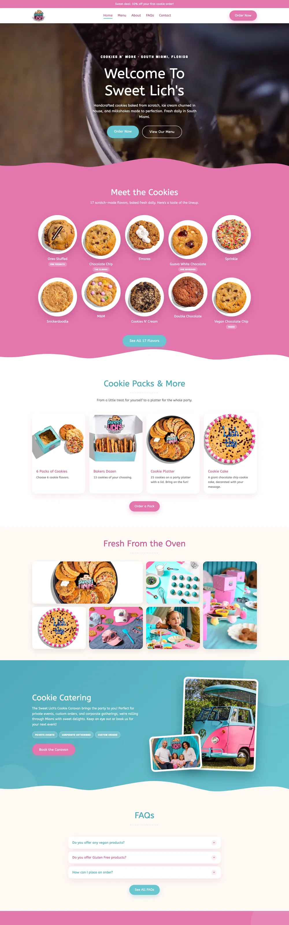Sitio web que diseñamos y construimos para Sweet Lich's