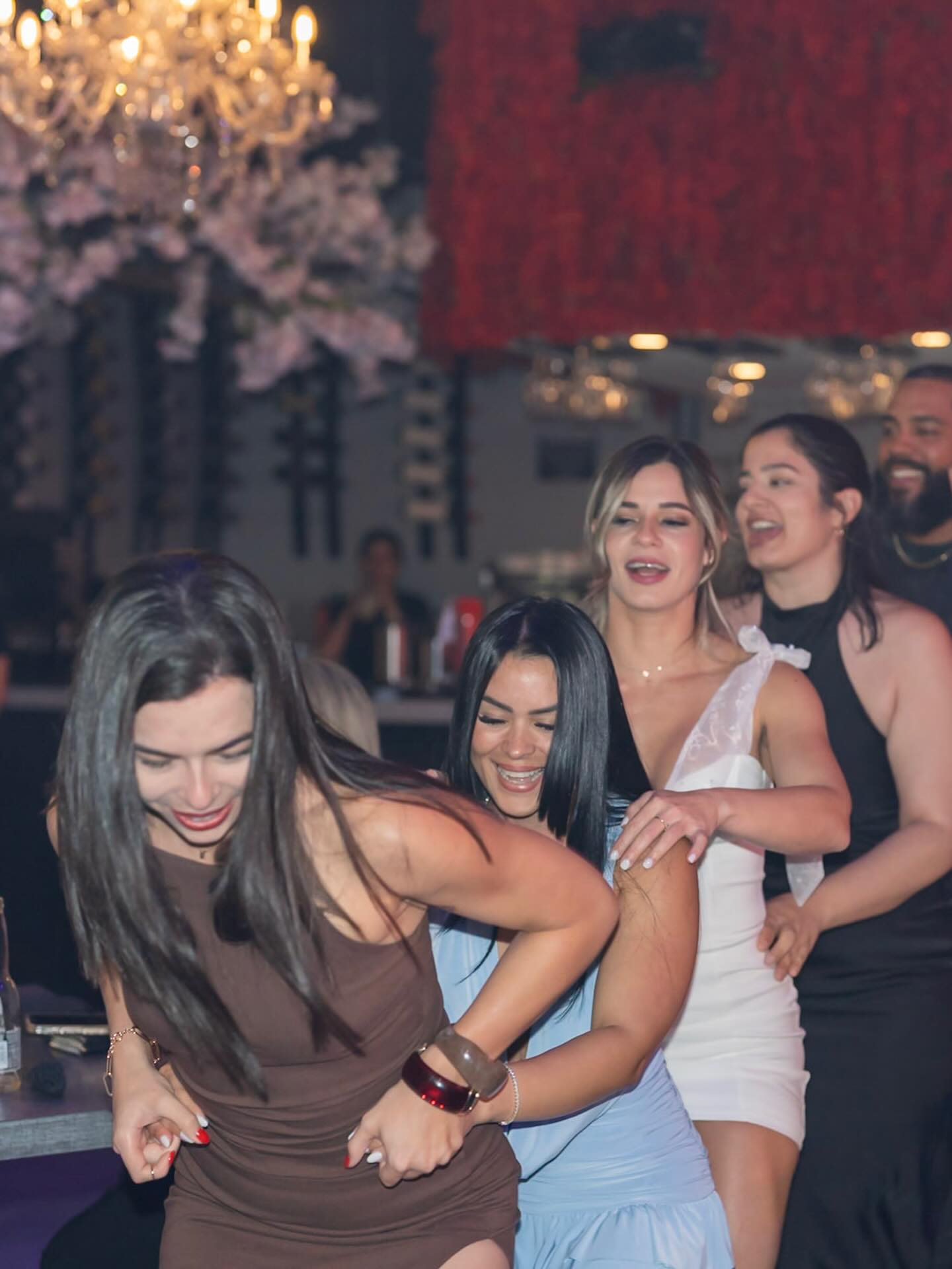 Guests dancing at an event